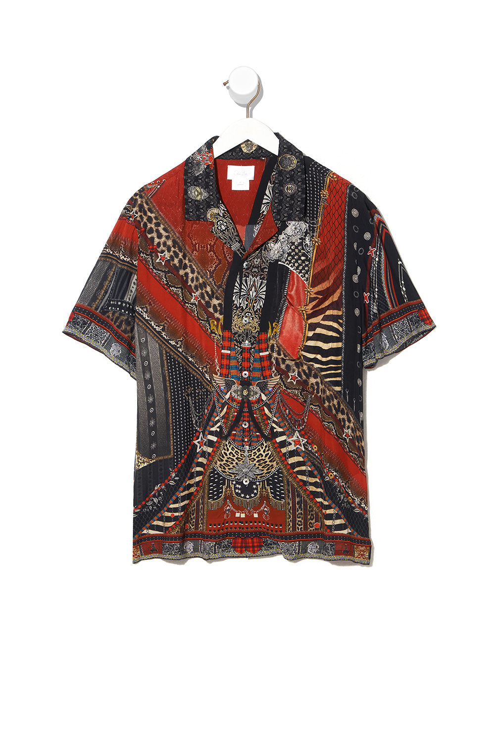 SHORT SLEEVE CAMP COLLARED SHIRT LONDON CALLING