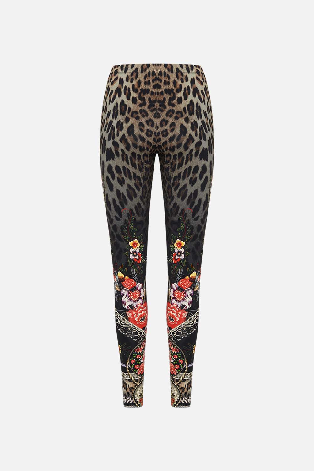 CAMILLA black floral leggings in Volendam Dolls print