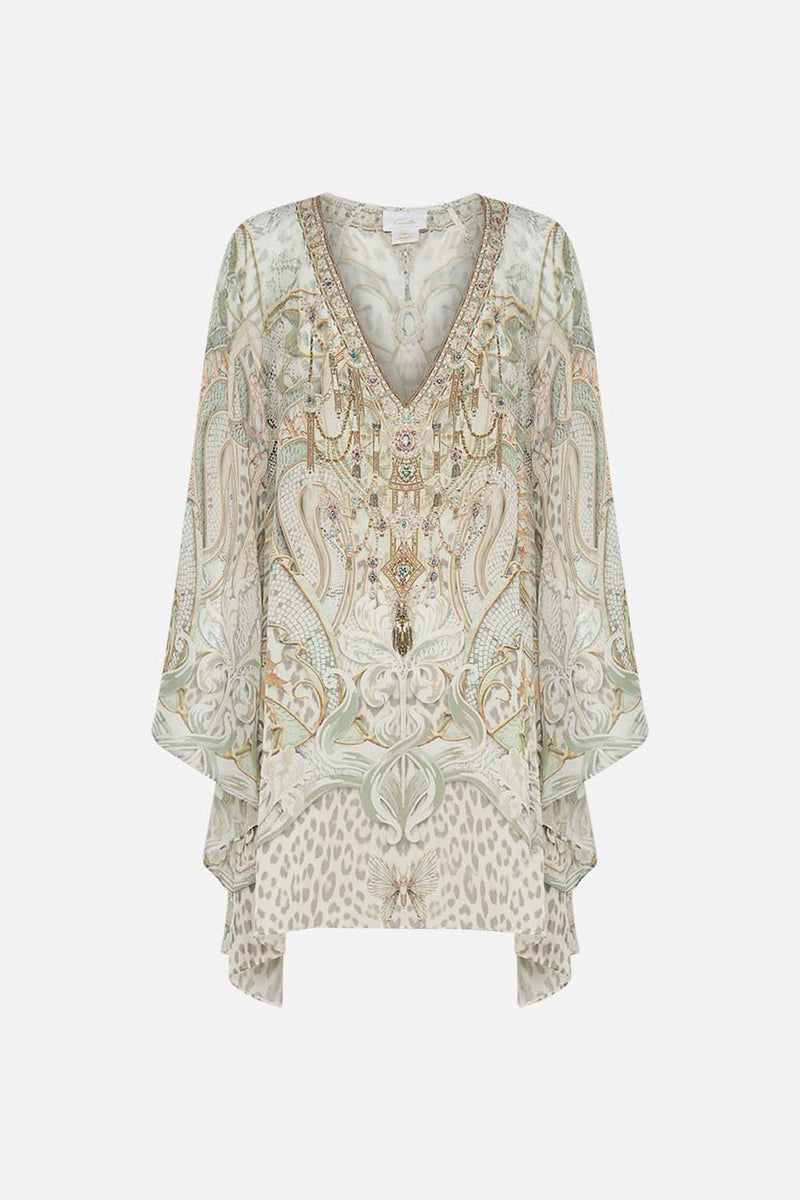 LONG RAGLAN SLEEVE FLARED KAFTAN FORBIDDEN FRUIT