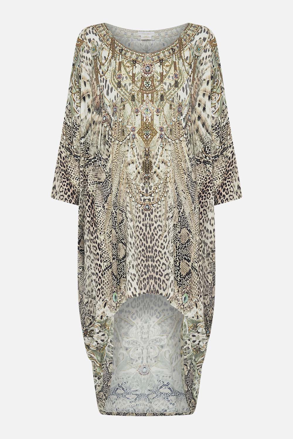 CAMILLA jersey dress in Looking Glass Houses print