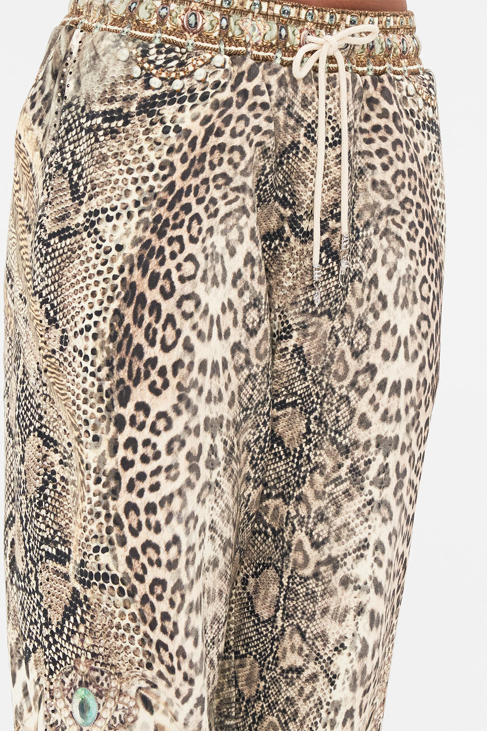 CAMILLA jersey track pants in Looking Glass Houses print