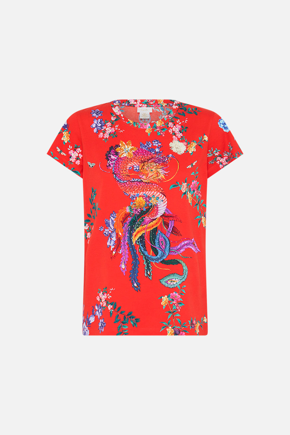 CAMILLA floral print t shirt in The Summer Palace print