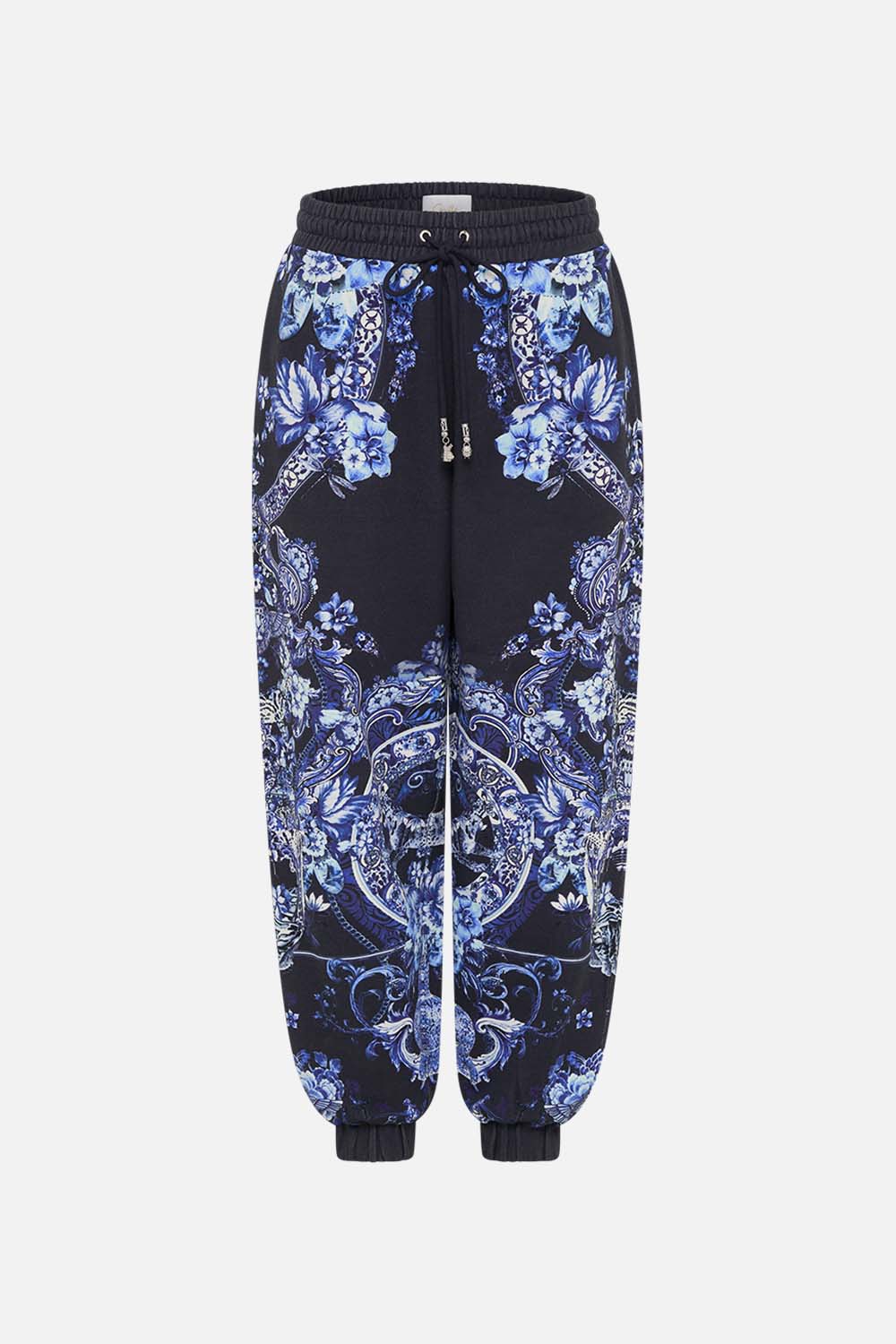 CAMILLA designer track pants in Delft Dynasty print