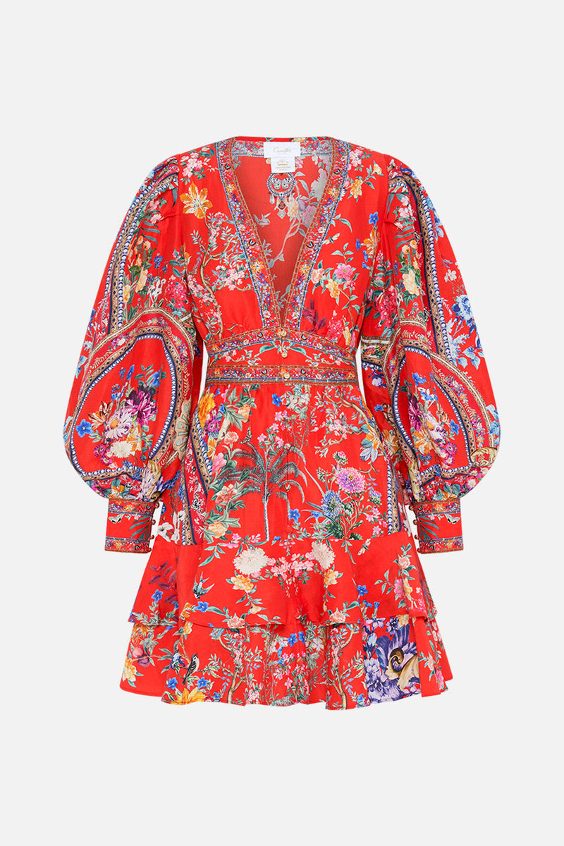 CAMILLA Button Front Frill Dress - Seville Sweetheart main image 0