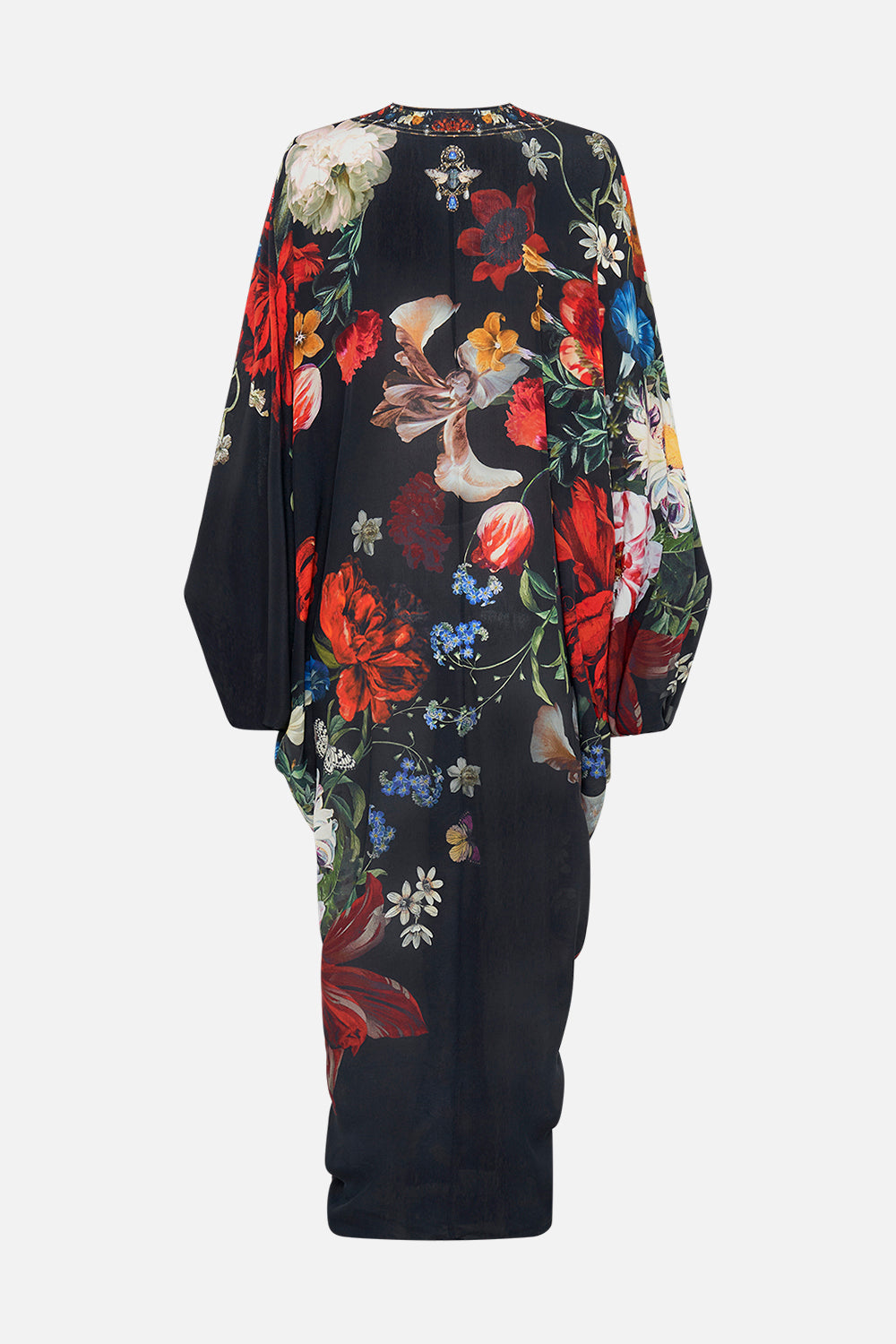 CAMILLA silk kaftan in A Still Life print