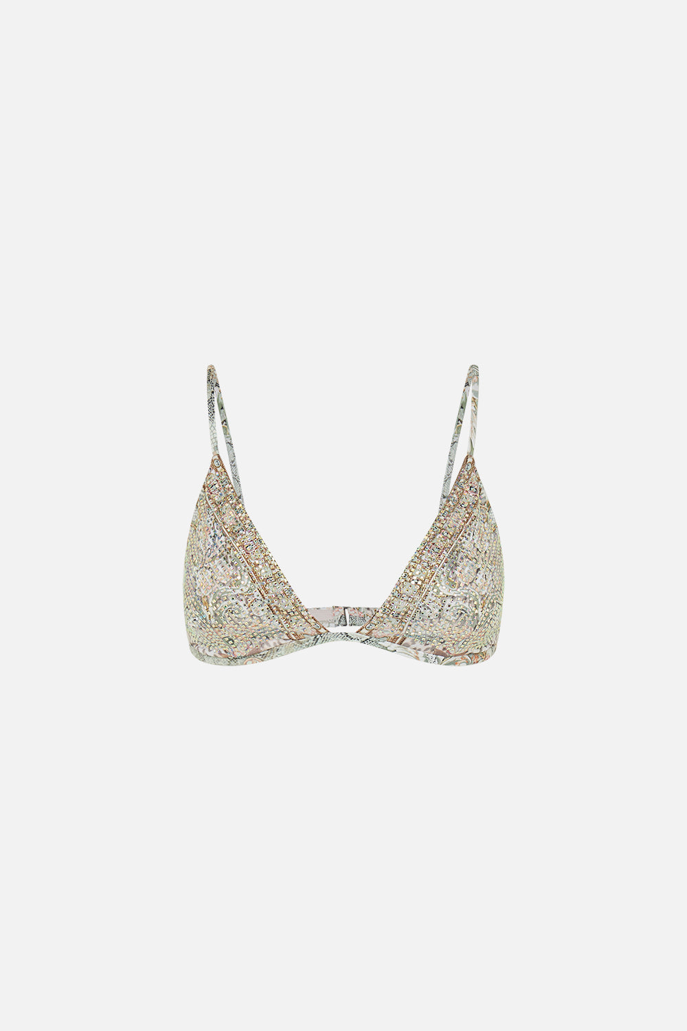 CAMILLA tri bra in Ivory Tower Tales print