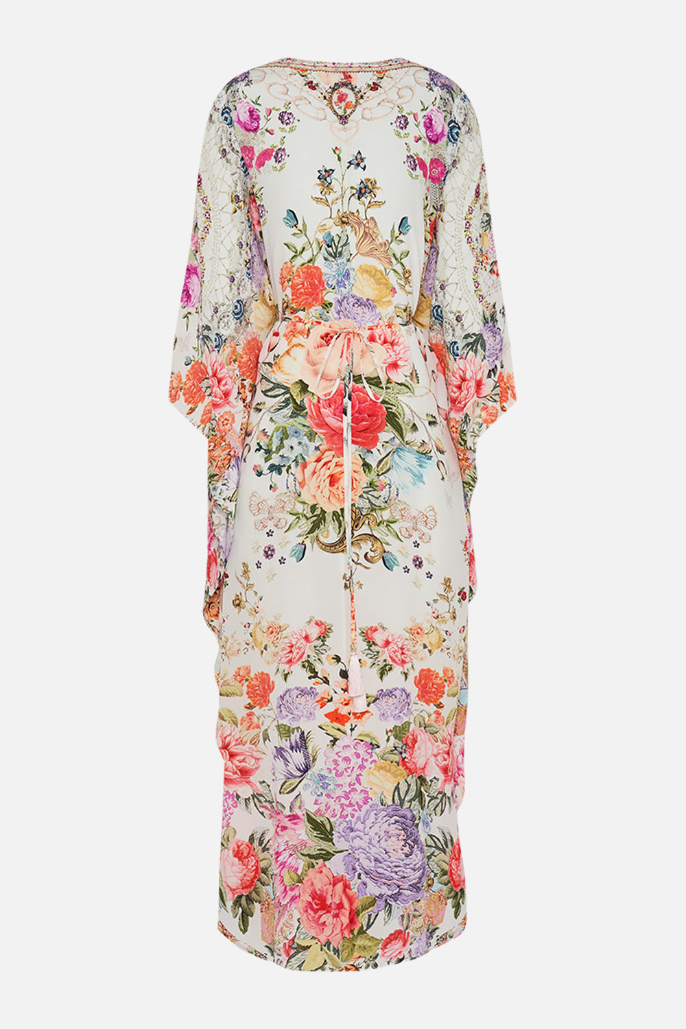 CAMILLA Floral Gathered Waist Kaftan in Sew Yesterday