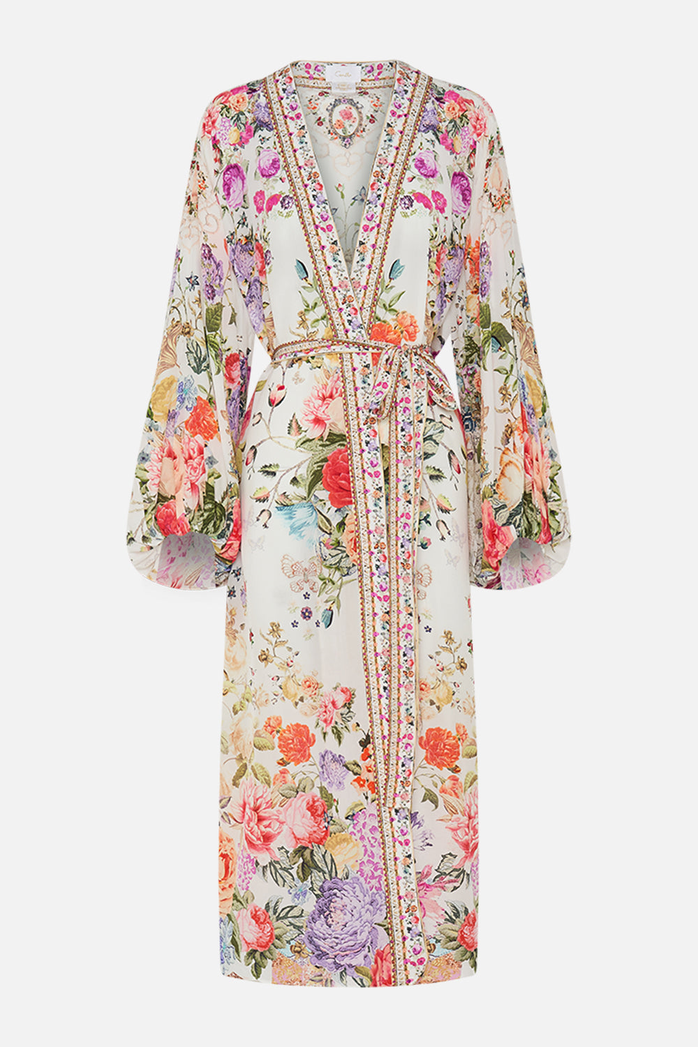 CAMILLA floral blouson sleeve layer in Sew Yesterday print