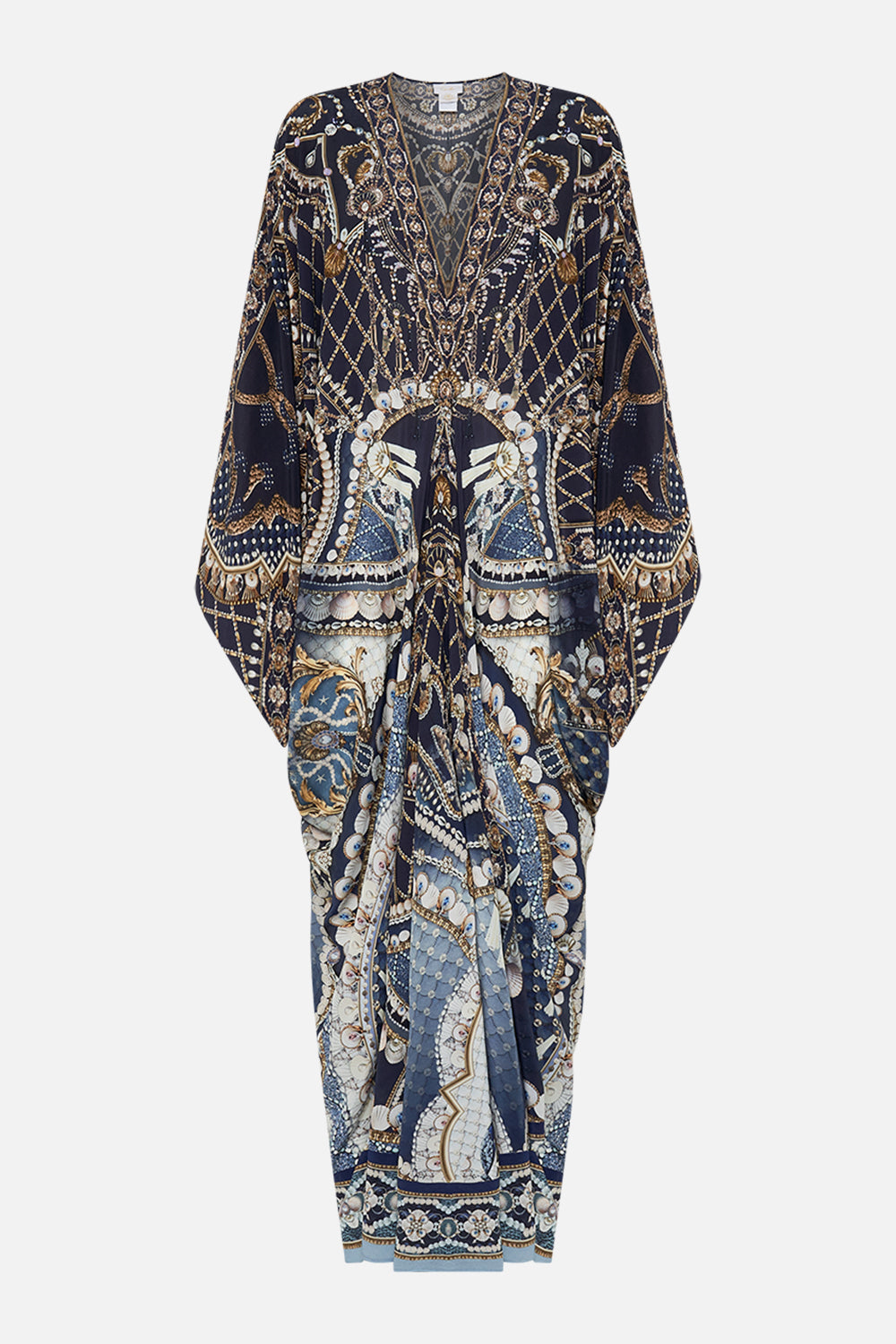 CAMILLA black/Gold T-Shape Long Kaftan in Dance with the Duke