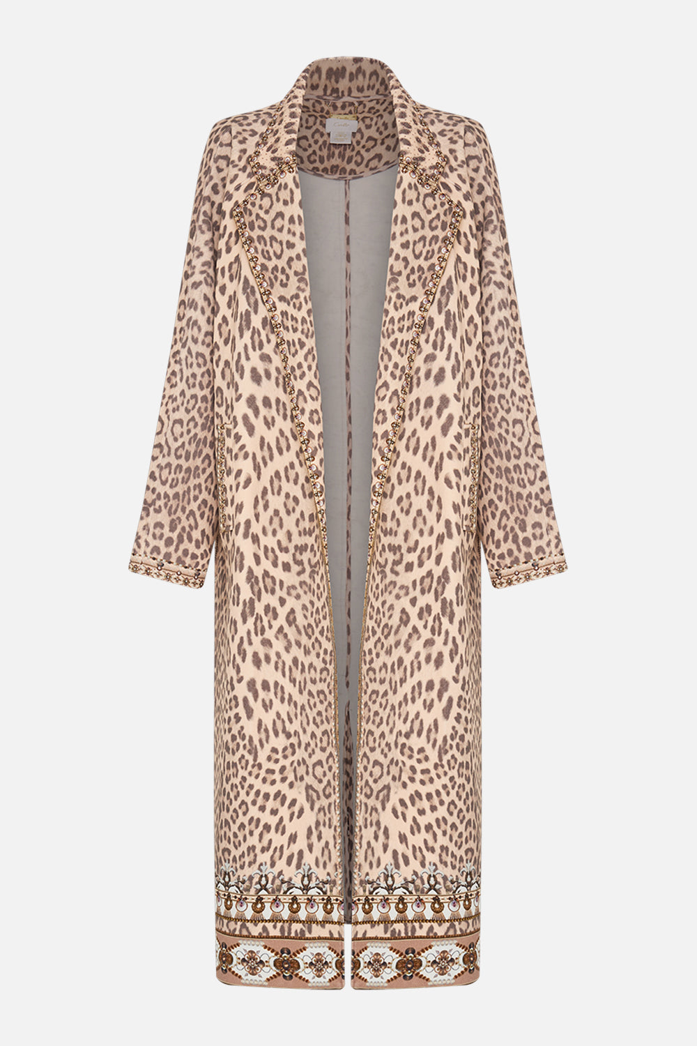 CAMILLA printed trench coat in Grotto Goddess print