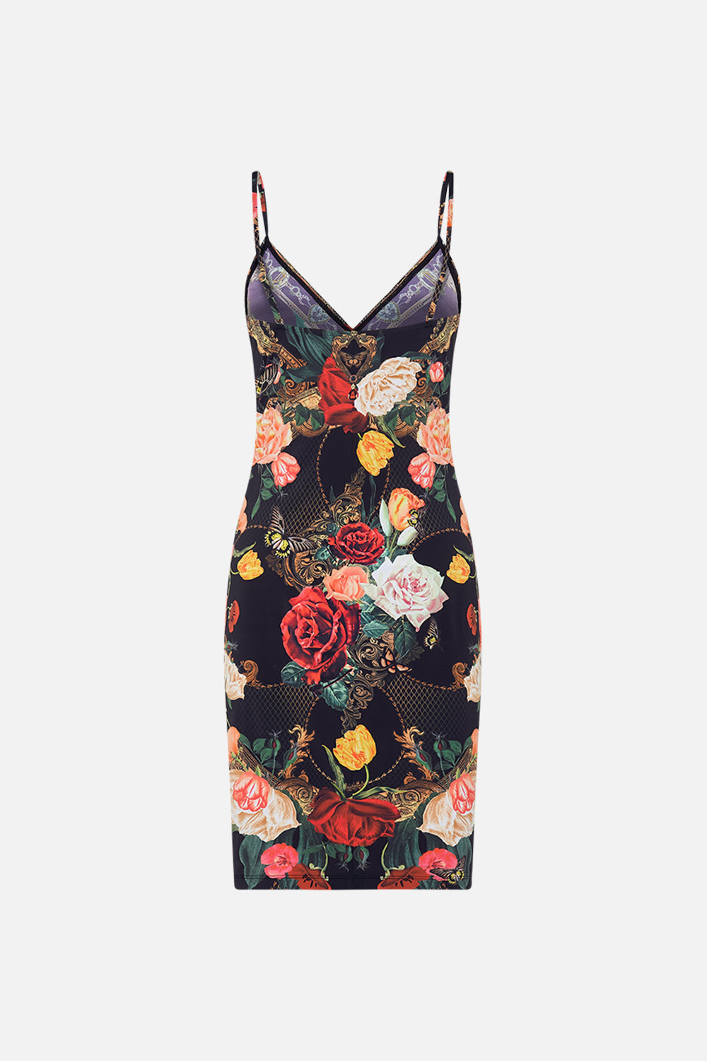 CAMILLA floral v-neck slip in Magic in the Manuscripts
