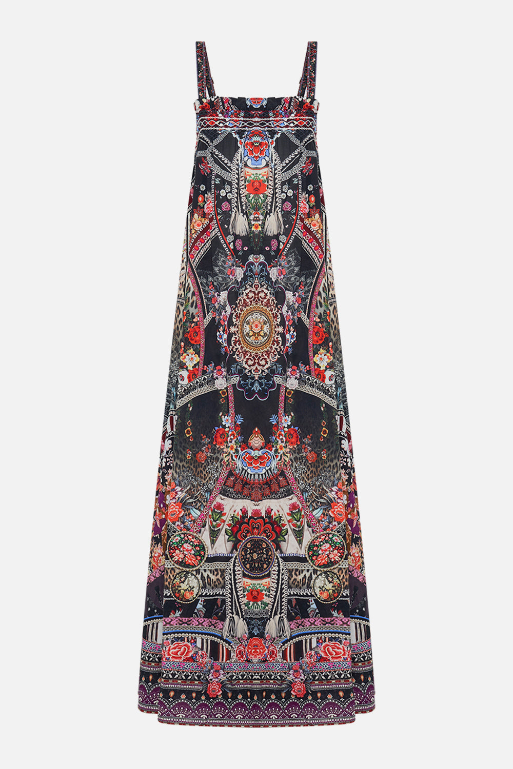 CAMILLA wide strap sundress in Volendam Dolls print