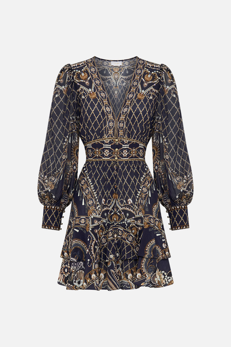 BUTTON FRONT FRILL DRESS CALL OF THE CANAL
