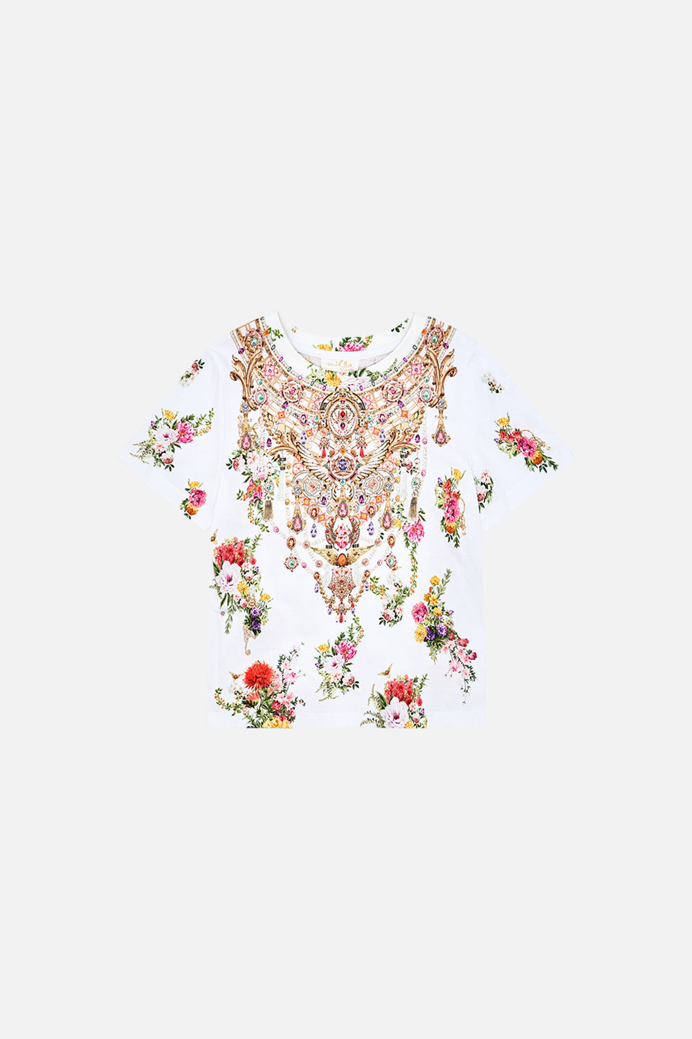 Milla by CAMILLA Kids Short Sleeve Tee 4-10 in Egyptian Rose print.