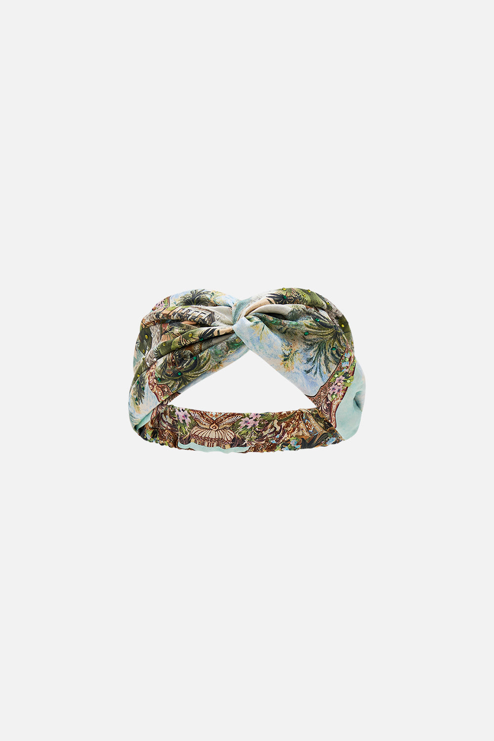 CAMILLA Woven Twist Headband in Views of the Valley Print