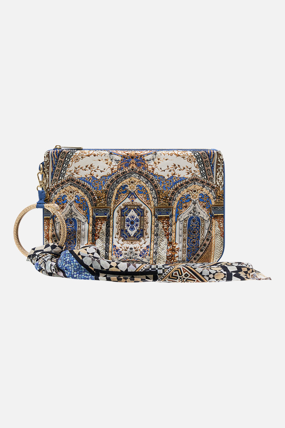 CAMILLA Ring Scarf Clutch in Make Me Your Mosaic Print