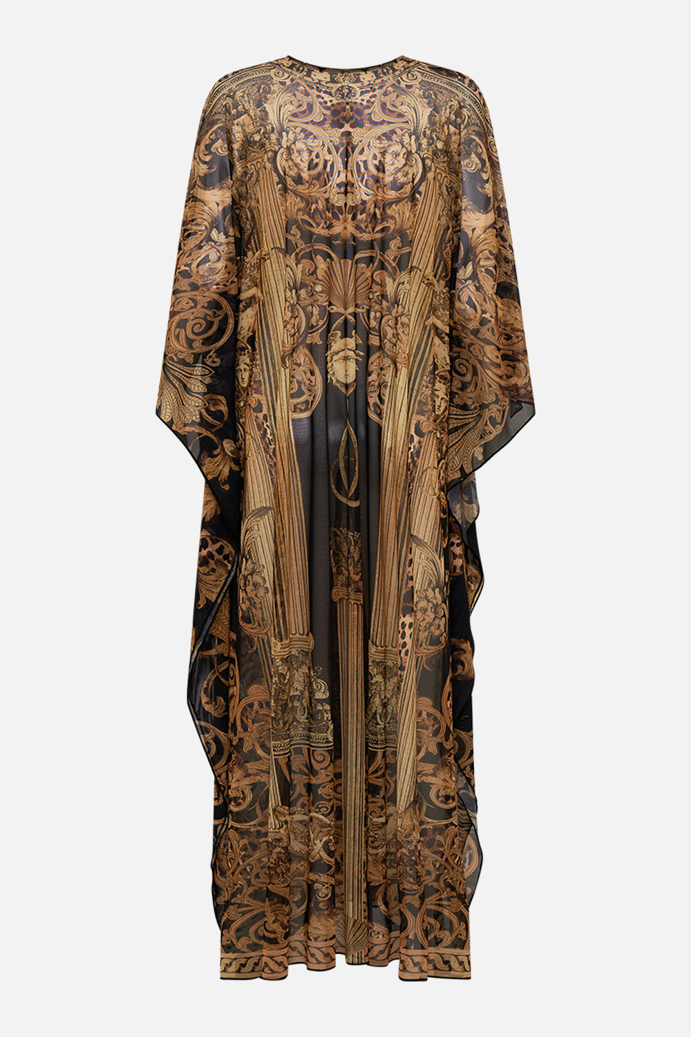 STRETCH MESH KAFTAN WITH TRIM ERA OF EMPIRES