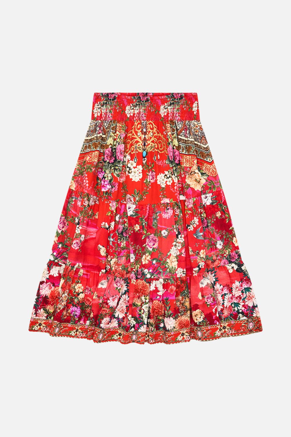 Milla by CAMILLA Kids convertible Shirred Maxi Skirt 12-14 in Sweet Home Alexandria print.