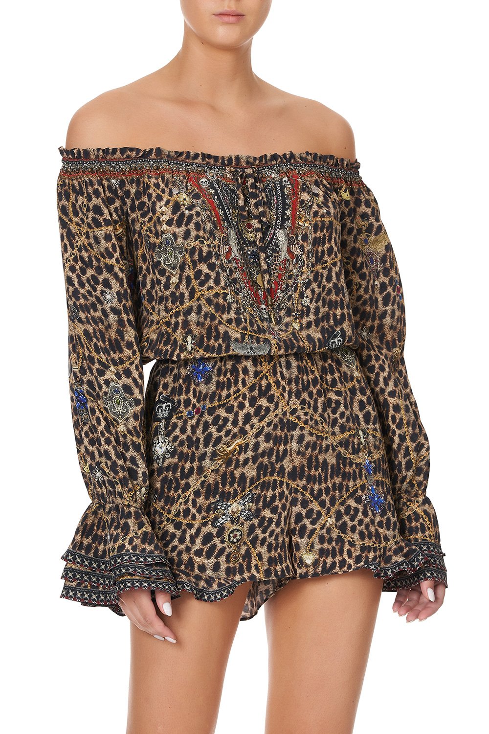 DROP SHOULDER FRILL PLAYSUIT POETIC ANARCHY