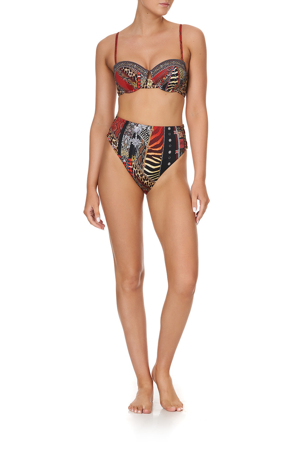 HIGH WAISTED PANT WITH EYELET TRIM LONDON CALLING