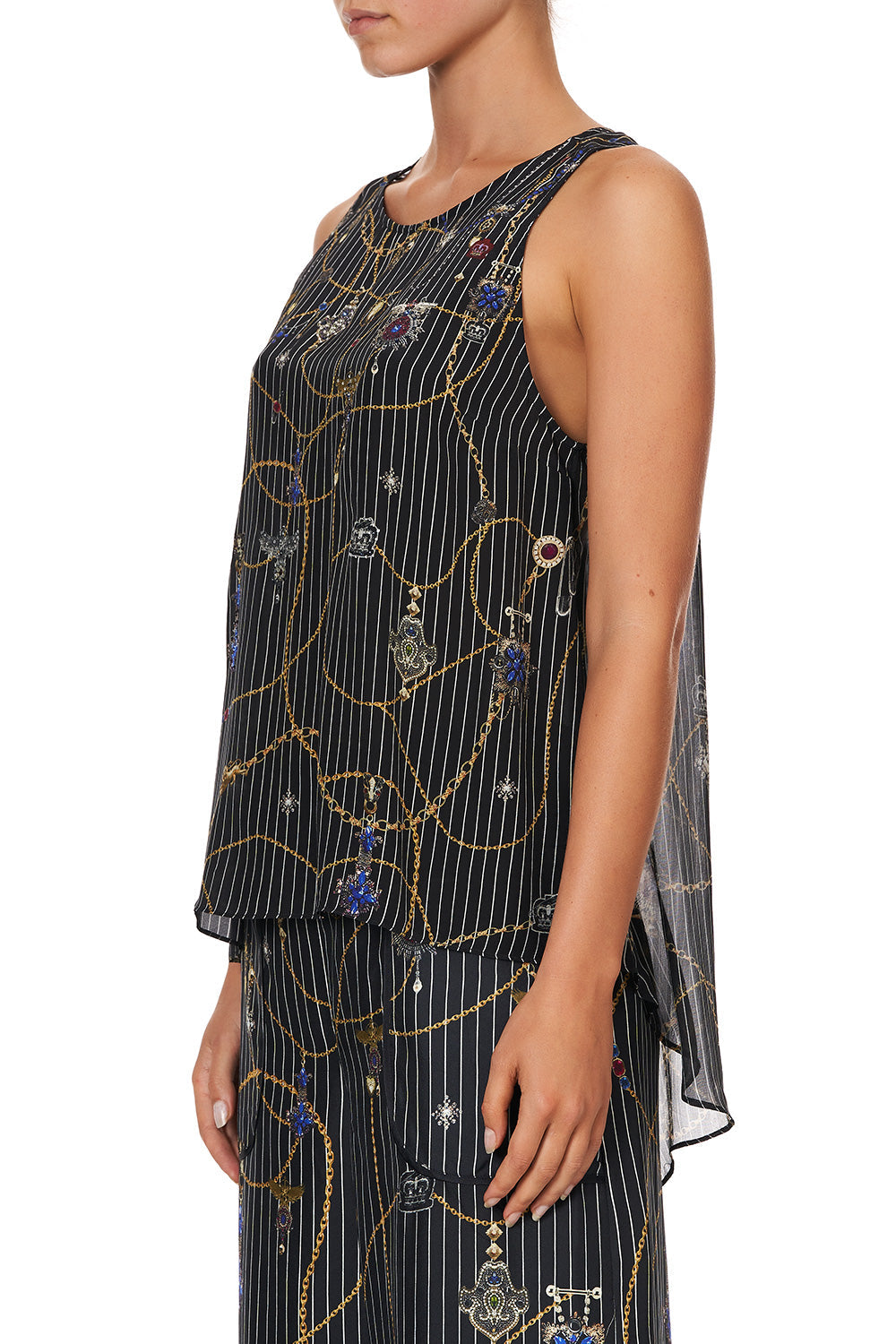 BUTTON BACK TOP PUNK OF PRIMROSE