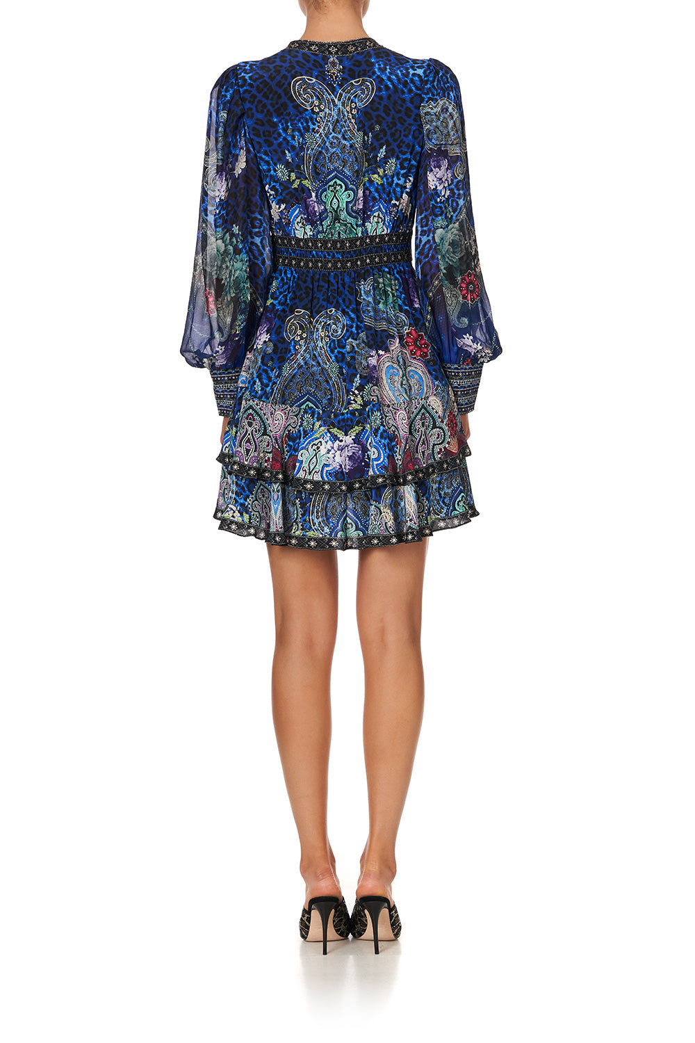 BUTTON FRONT FRILL DRESS CAMDEN MOON