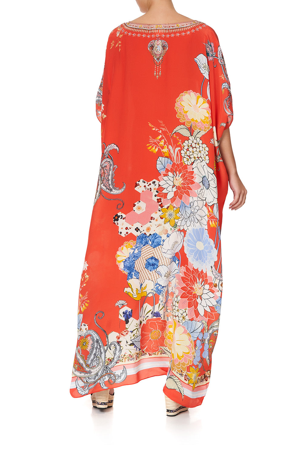 V-NECK KAFTAN PAISLEY IN PATCHES