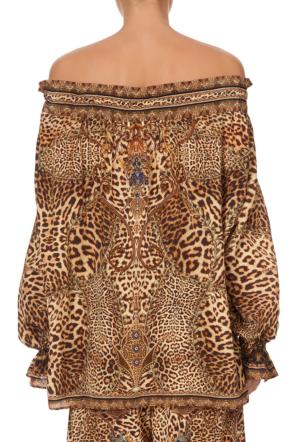 ROUND NECK GATHERED BLOUSE LADY LODGE