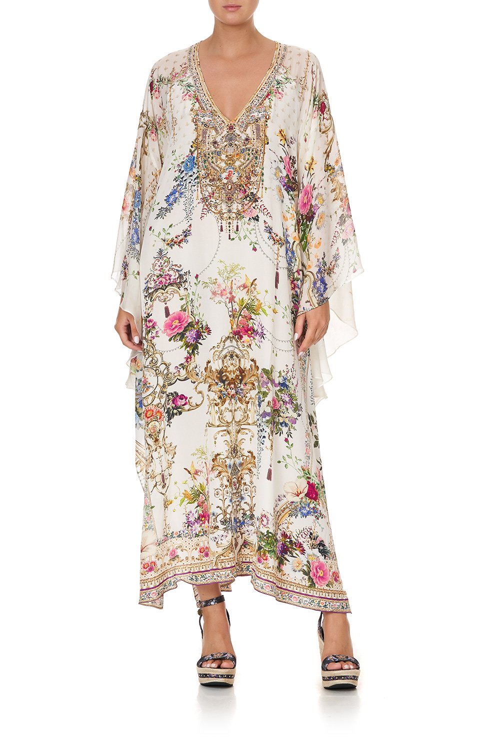 LONG RAGLAN SLEEVE FLARED KAFTAN BY THE MEADOW