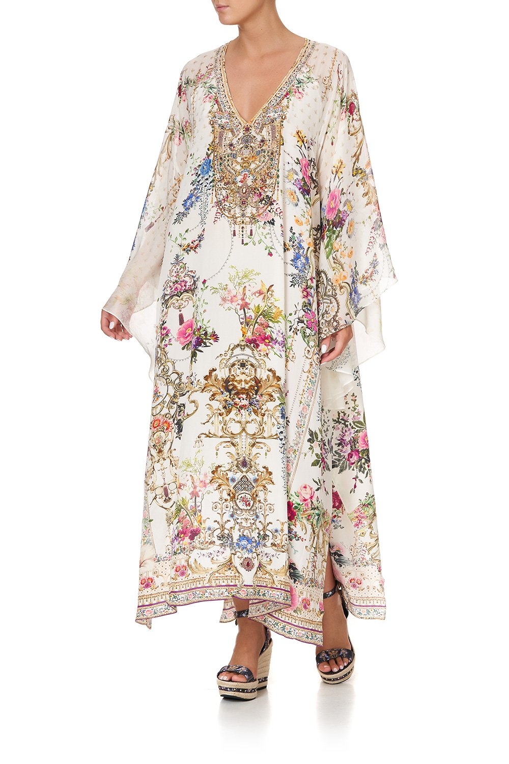 LONG RAGLAN SLEEVE FLARED KAFTAN BY THE MEADOW