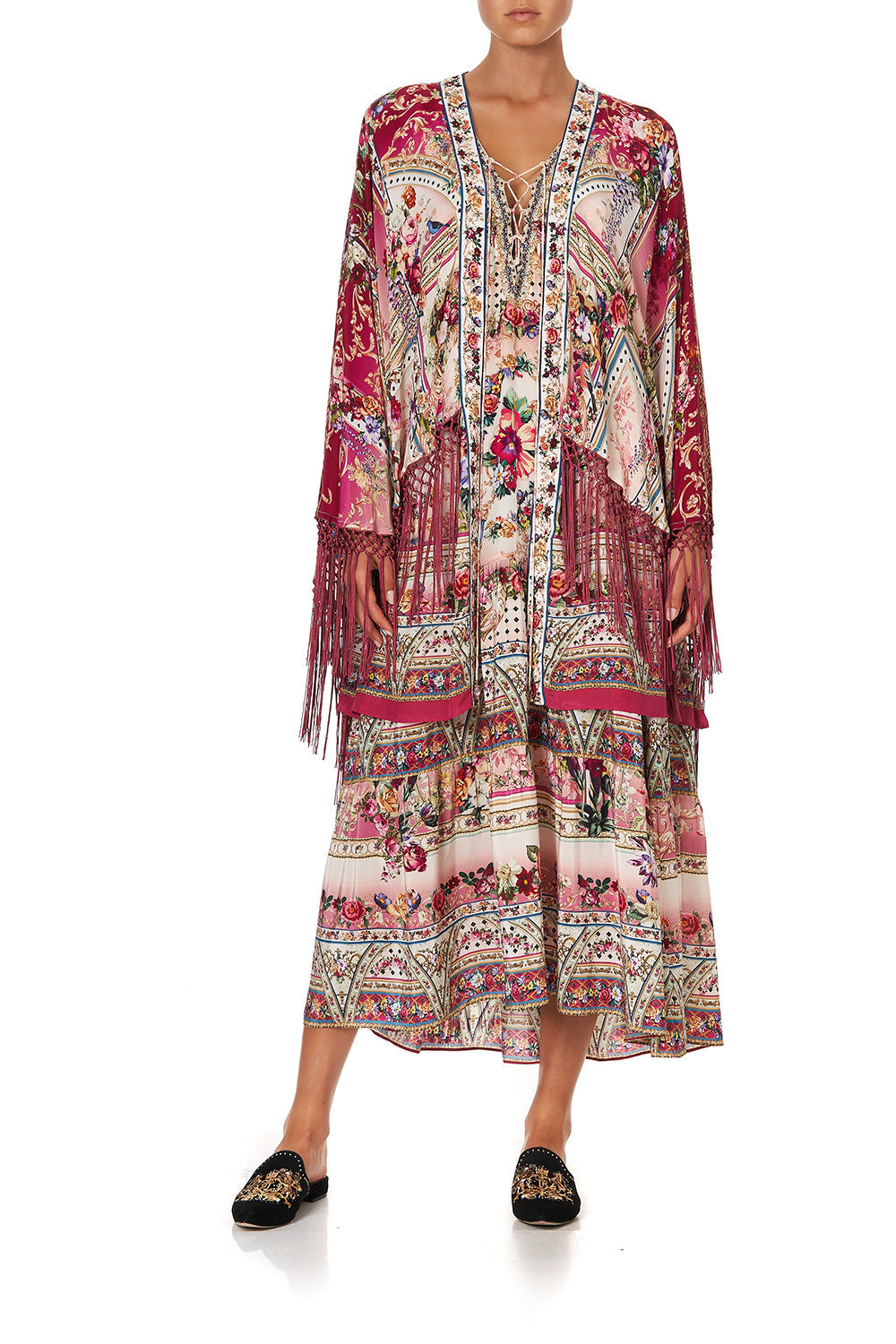 DRAPED HIGH-LOW LAYER SUMMONED BY A ROSE