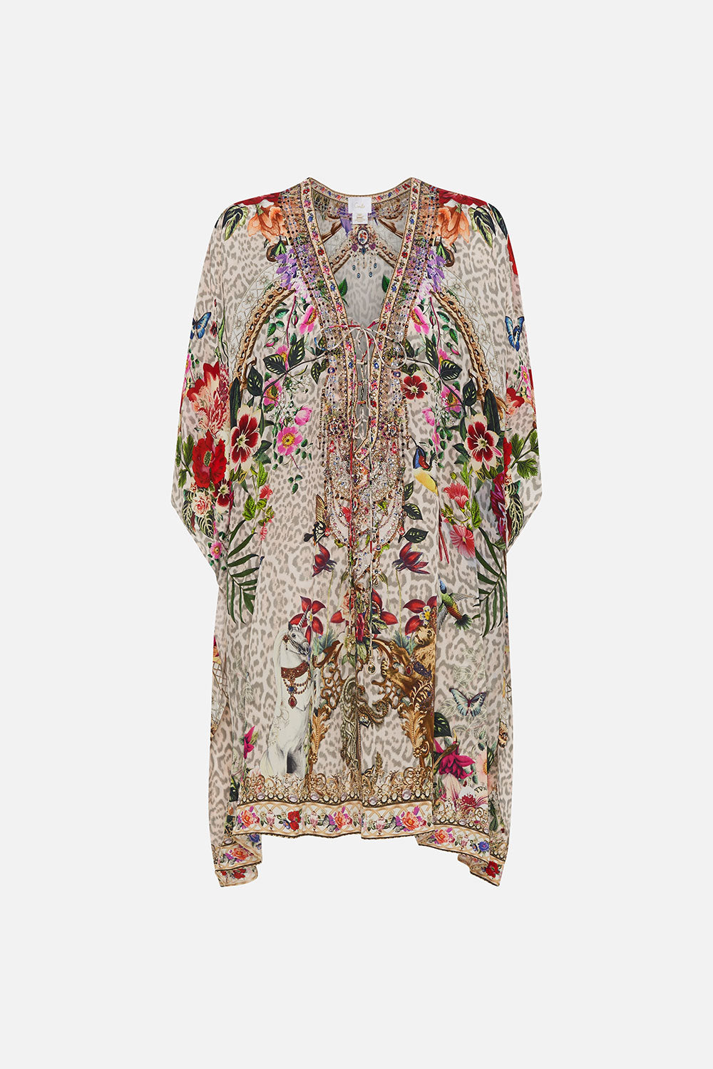 SHORT LACE UP KAFTAN LEOS BOUQUET