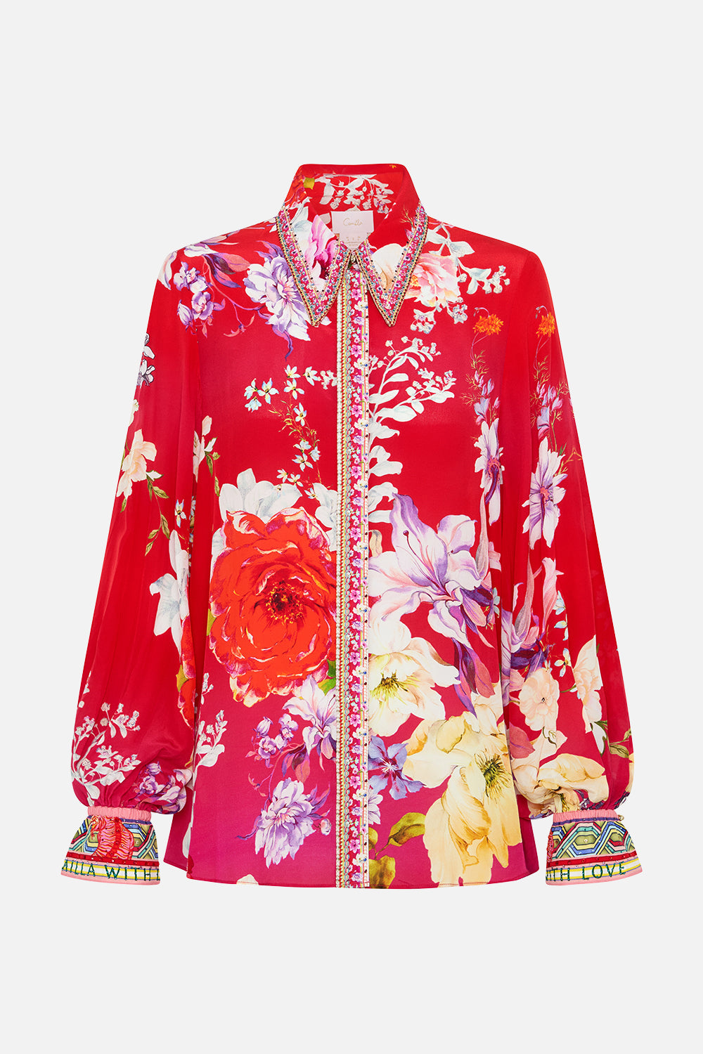 CURVED COLLAR BLOUSE KISS AND TELL