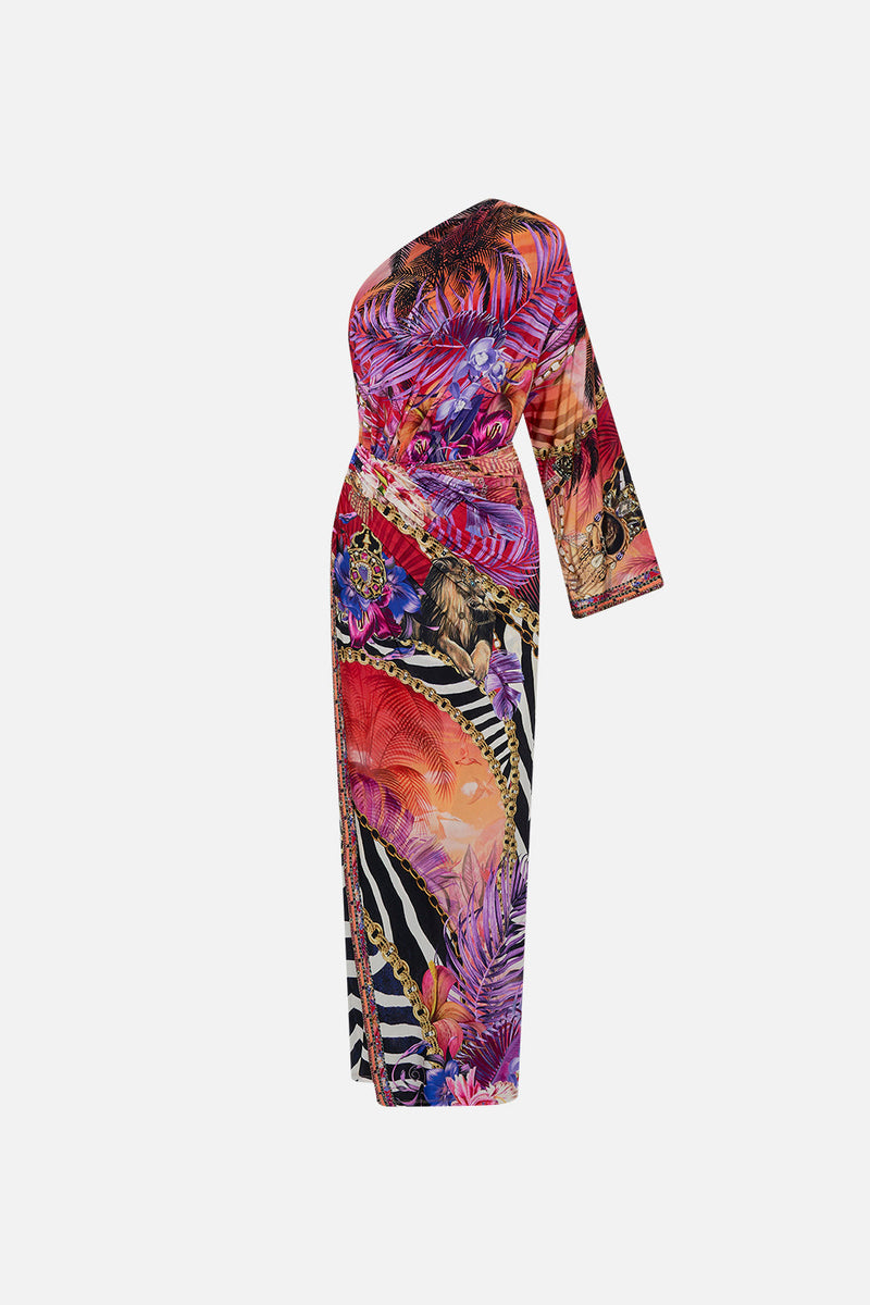 Camilladress Casual One Shoulder Printed Tulip Hem Dress