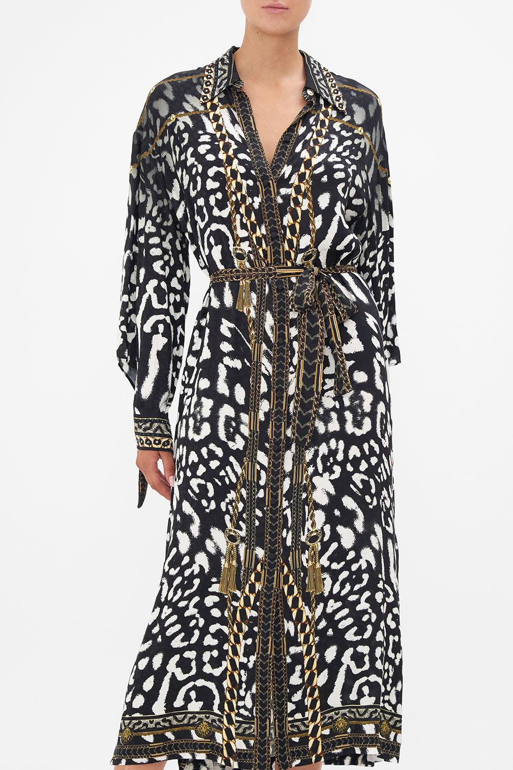 EYELET CUFF SHIRT DRESS UNTAMED ROYALTY