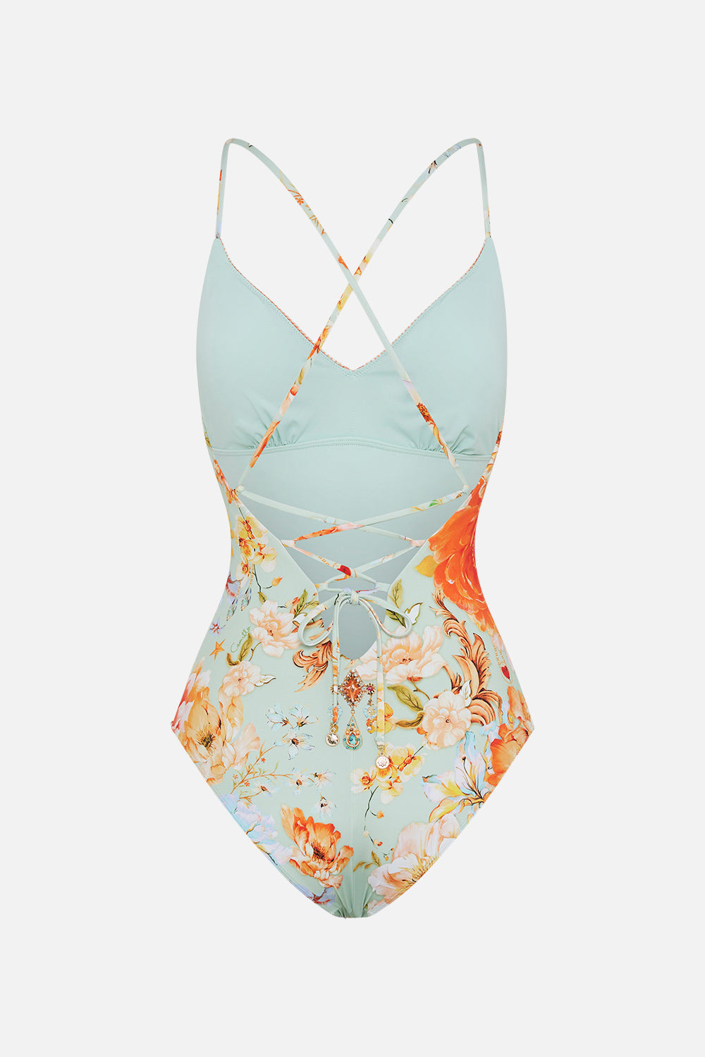 TIE BACK V-NECK ONE PIECE TALK THE WALK