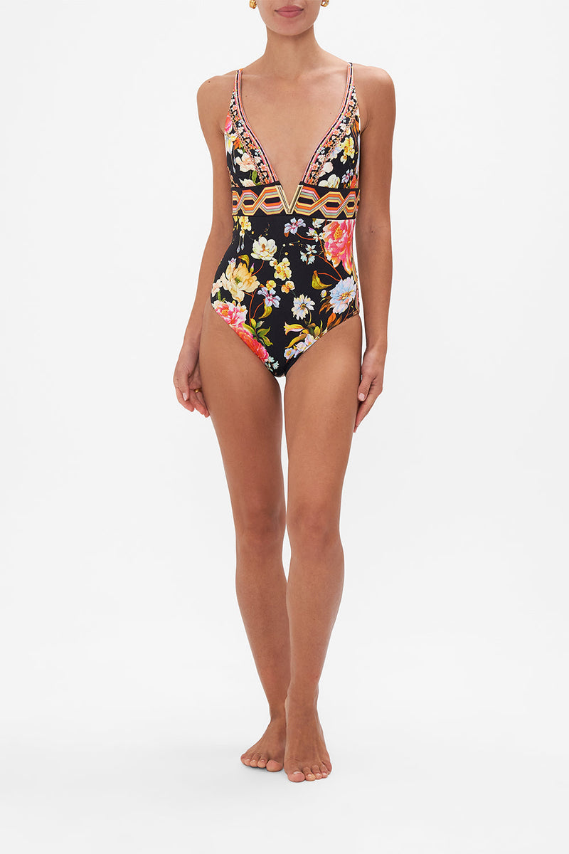 CAMILLA Women High Tri One-Piece with Front Trim - My Fair Pharaoh