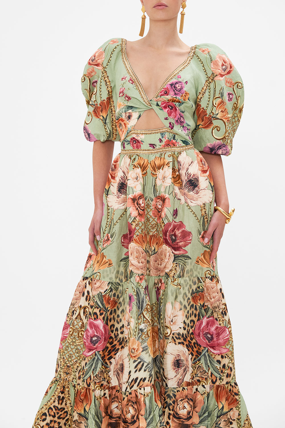 TIERED PUFF SLEEVE DRESS GROW AND GLOW