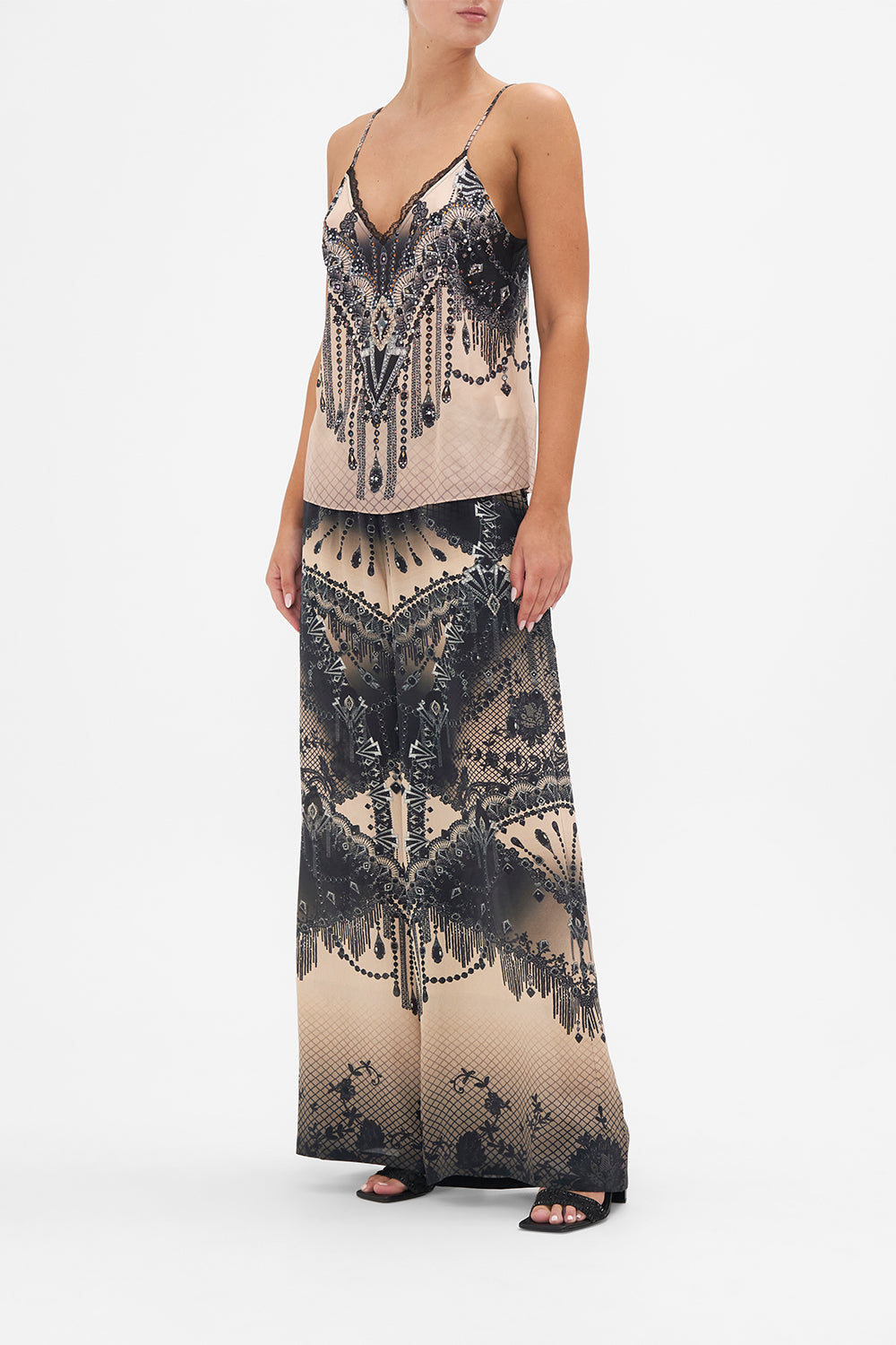 LACE TRIM CAMI CURTAIN CALL CHAOS