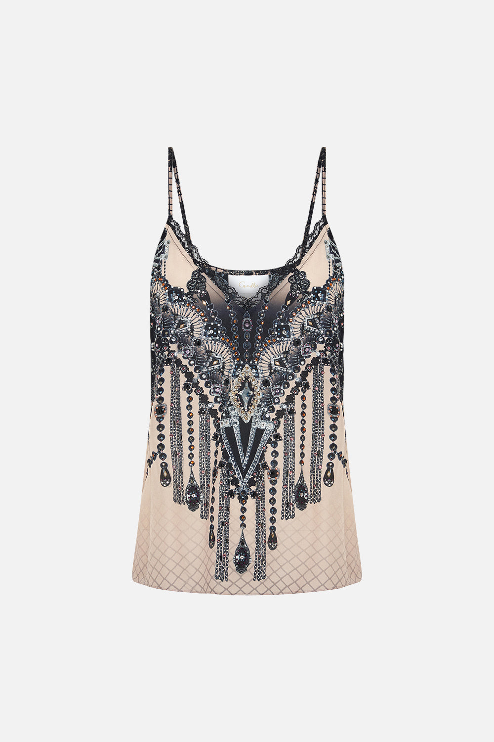 LACE TRIM CAMI CURTAIN CALL CHAOS