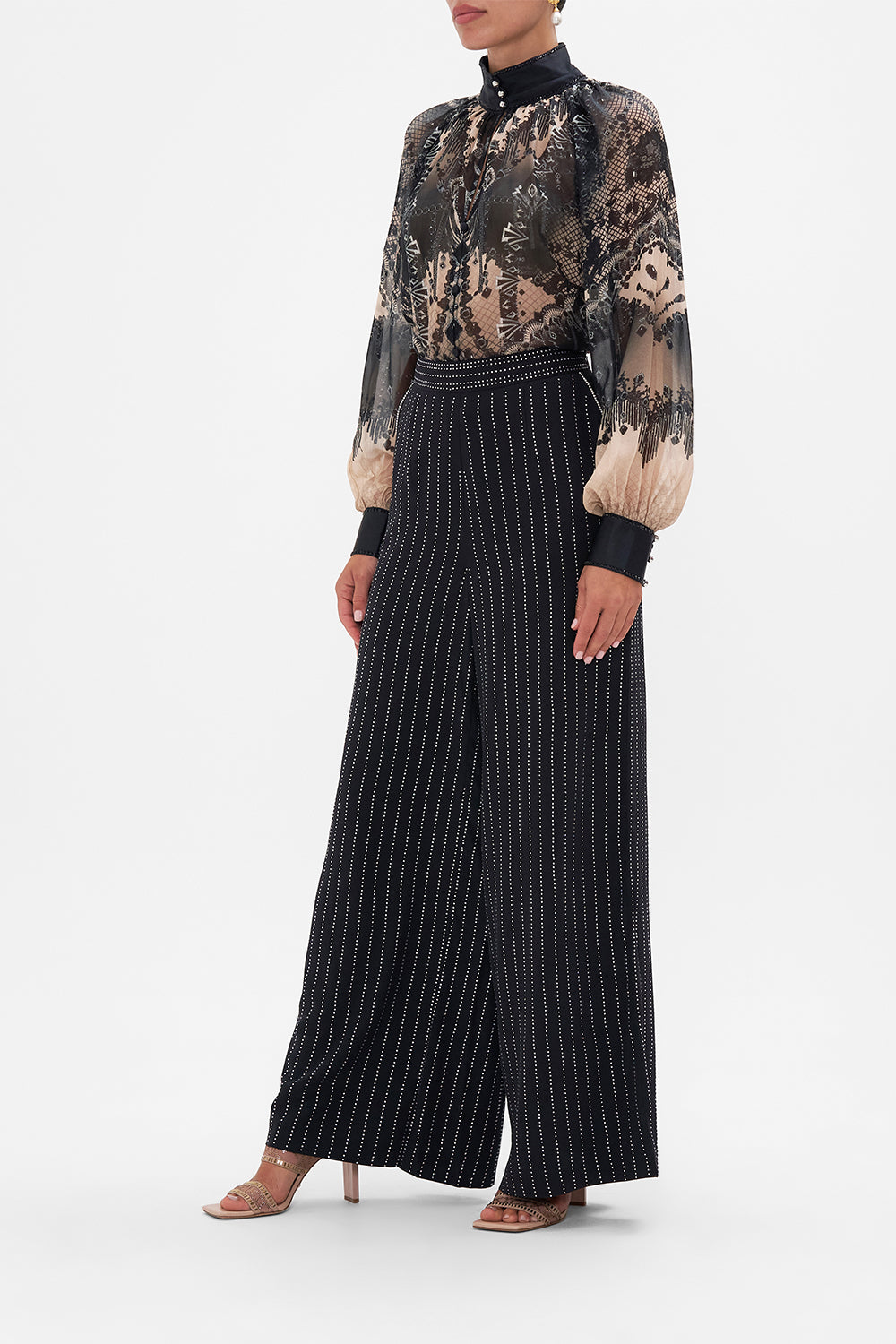 RAGLAN BUTTON UP SHIRT CURTAIN CALL CHAOS