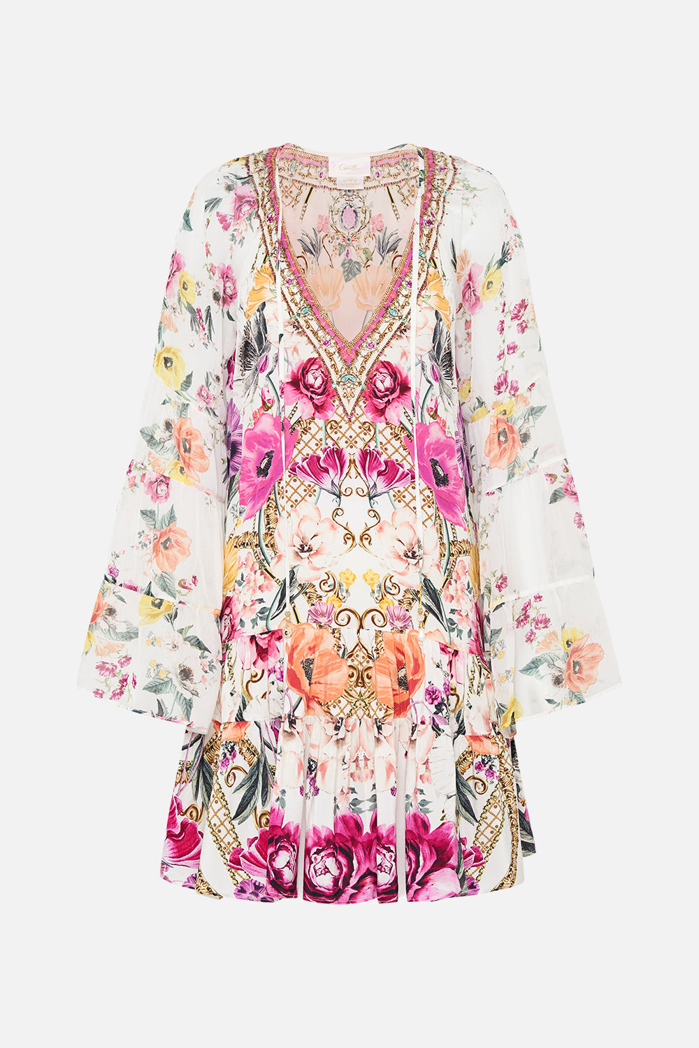 A-LINE GATHERED PANEL DRESS DESTINY CALLING