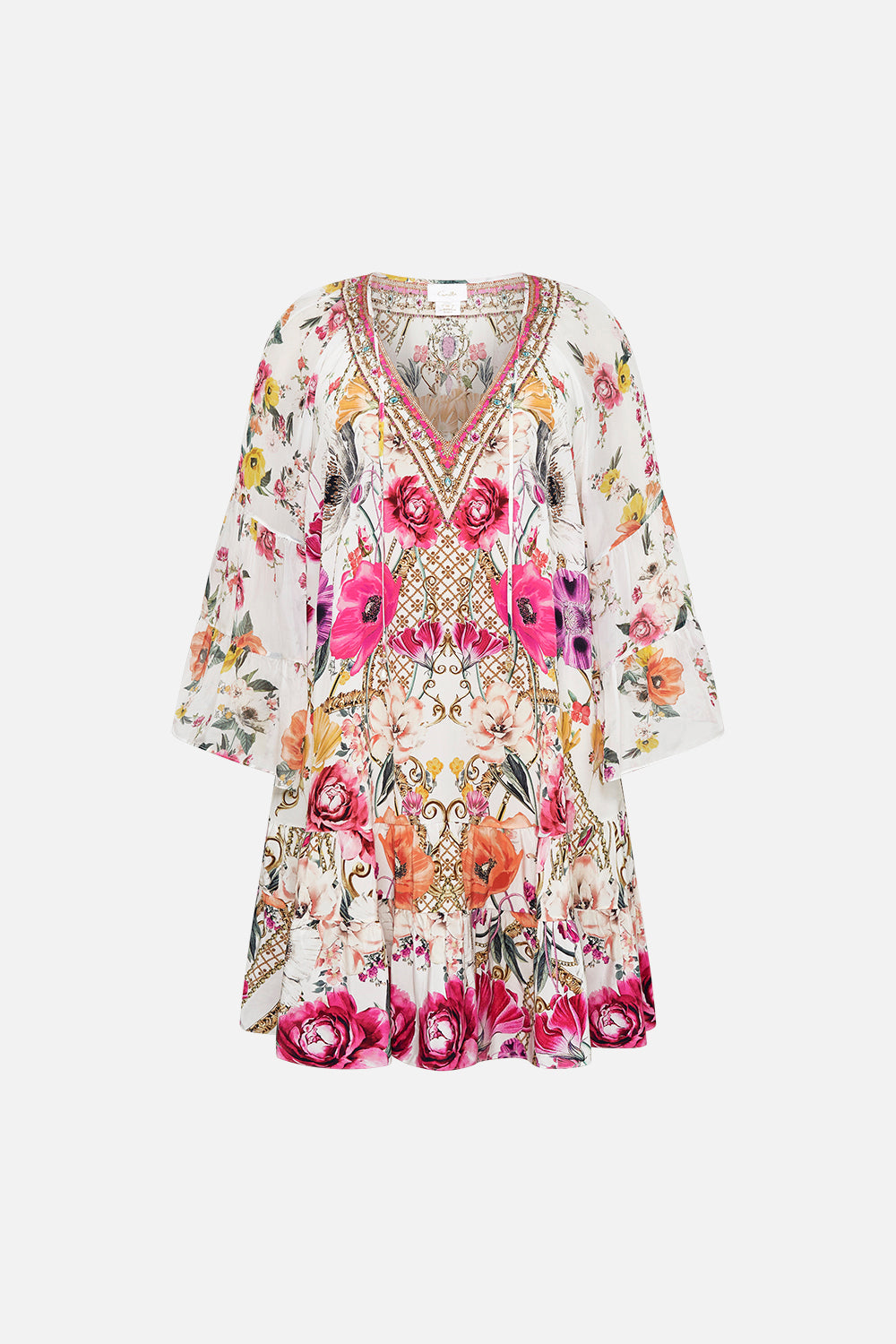 A-LINE GATHERED PANEL DRESS DESTINY CALLING