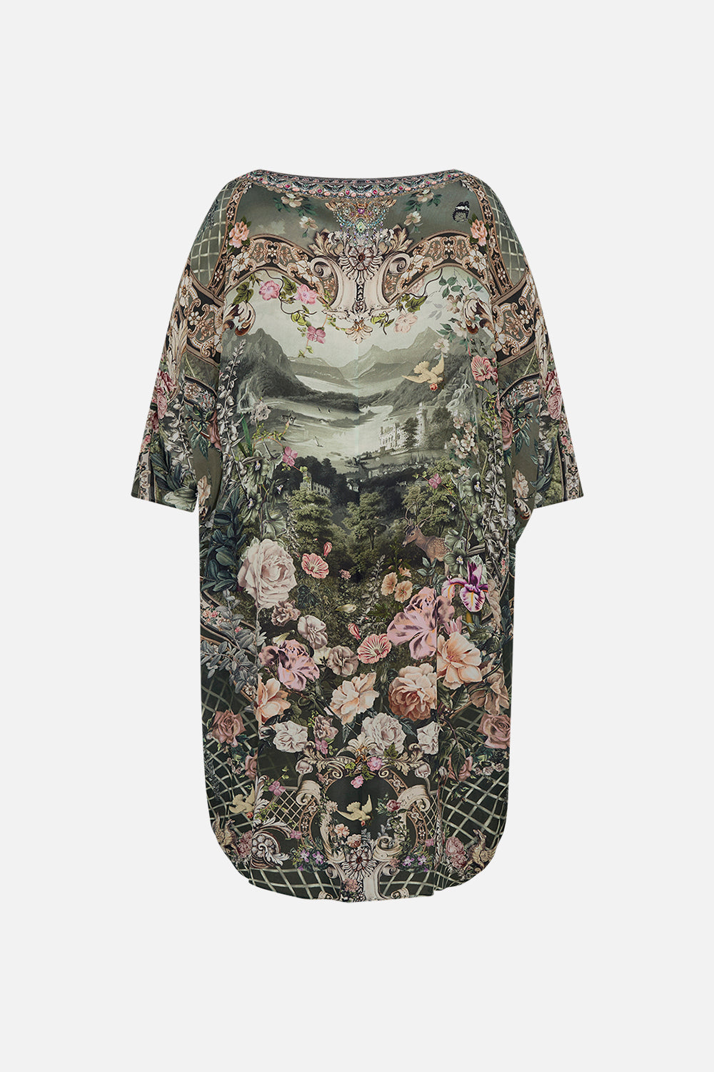 SCOOP BACK HEM DRESS GARDEN OF GOOD FORTUNE