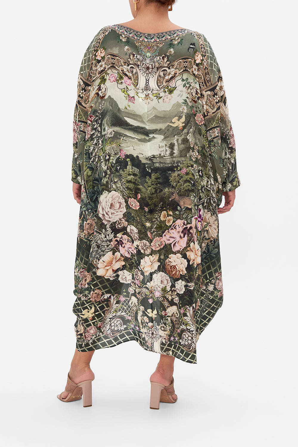 SCOOP BACK HEM DRESS GARDEN OF GOOD FORTUNE