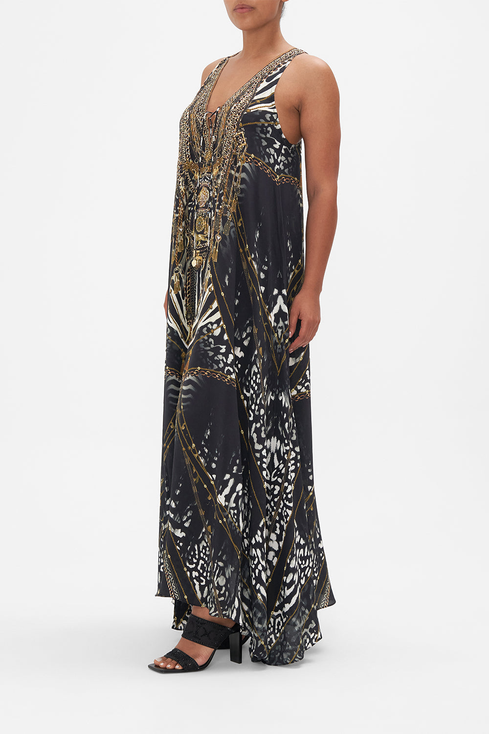 LACE UP RACER BACK DRESS UNTAMED ROYALTY