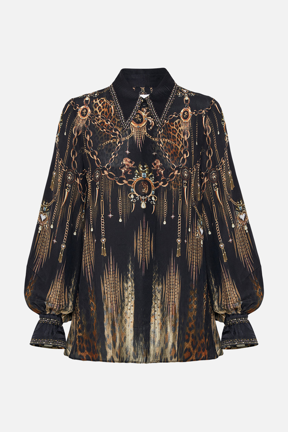 CURVED COLLAR BLOUSE JUNGLE DREAMING