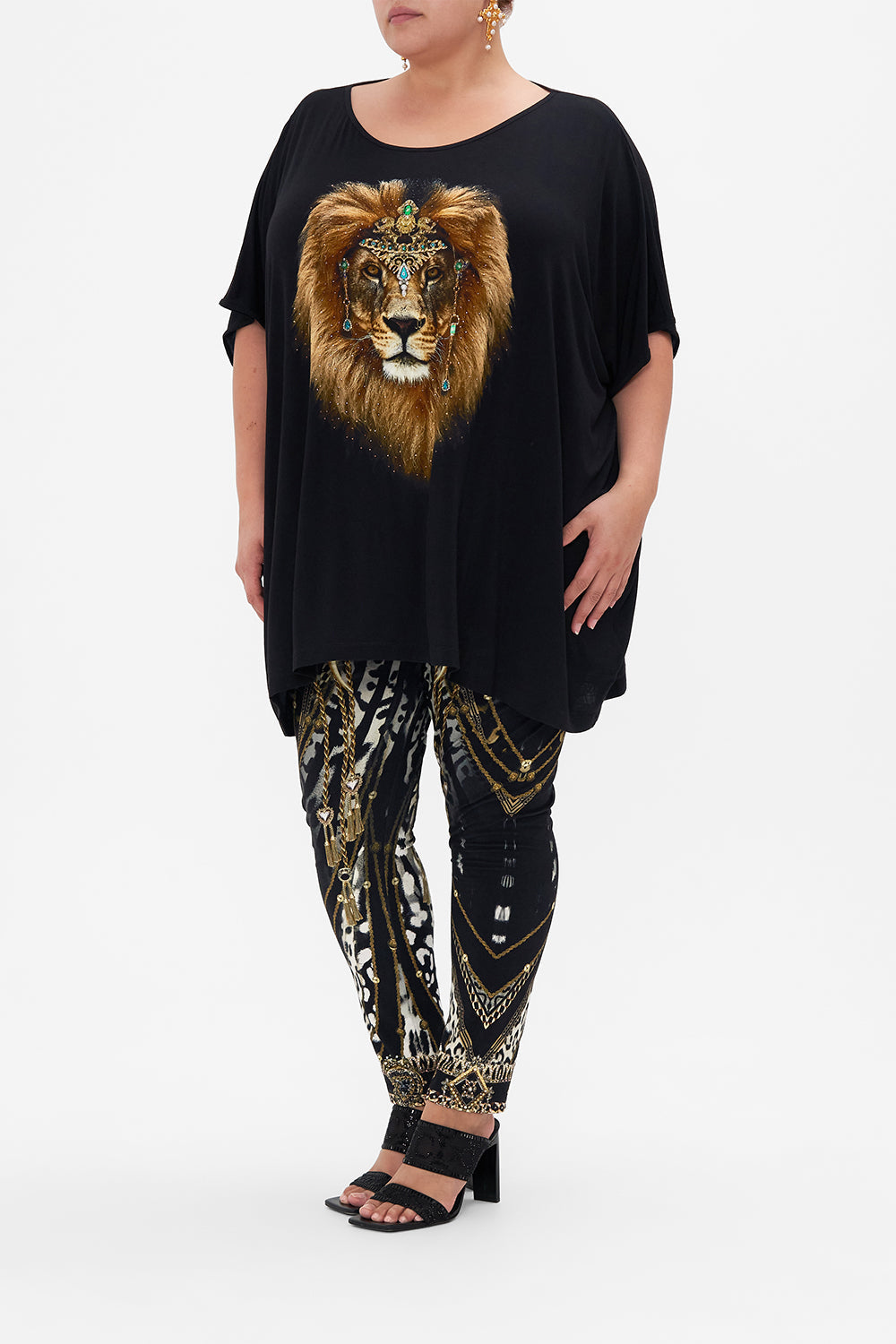 LOOSE FIT ROUND NECK TEE - BLACK SING MY SONG