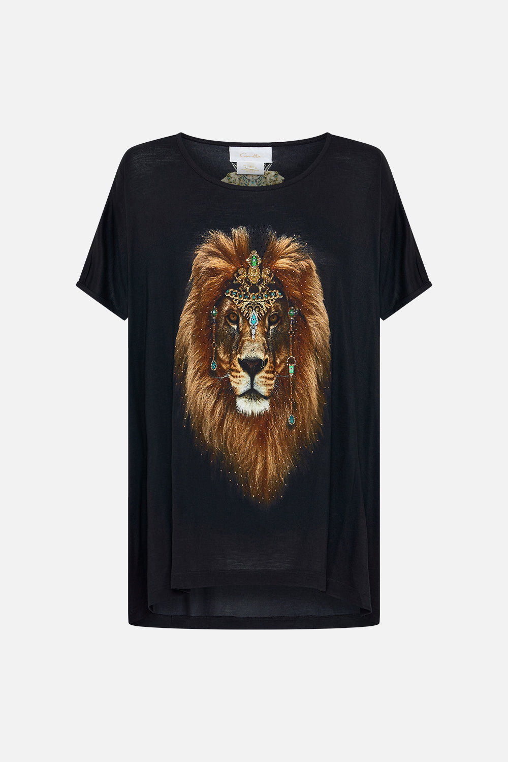 LOOSE FIT ROUND NECK TEE - BLACK SING MY SONG