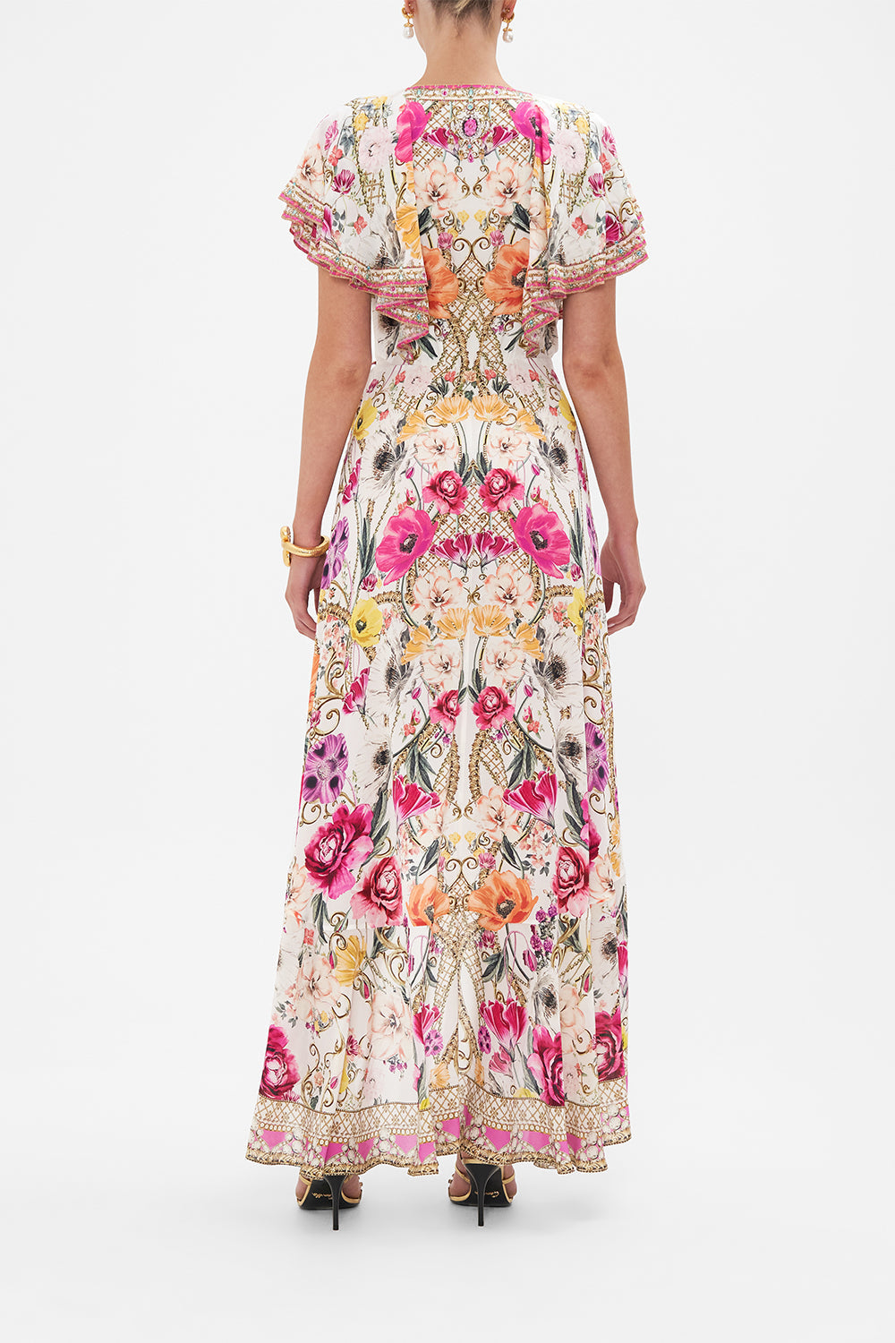 FRILL SLEEVE LONG DRESS DESTINY CALLING